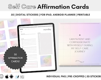 Mom affirmation cards, self-care, 365, love, daily journal stickers, self care planner stickers, digital stickers, goodnotes, ipad, android