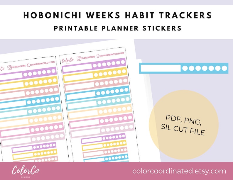 HOBONICHI WEEKS Printables Stickers Box Pastel Weekly Tracker Weekly ...