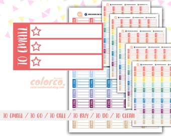Half box checklist kit Printable Planner Stickers Erin Condren ECLP Happy Planner Instant Digital Download