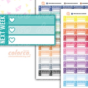 NEXT WEEK Checklist Half box Printable Planner Stickers Erin Condren Happy Planner Hobonichi Digital Planner Instant Digital Download