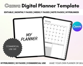 Done for you PLR Digital Planner Bundle for Resell - PLR Digital Planner, Template, and Hyperlinked Tabs for Commercial Use