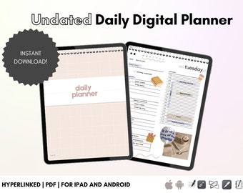 2023 UNDATED PINK Digital Planner, ipad planner, simple digital planner, minimalist, to do list, digital notepad, goodnotes planner