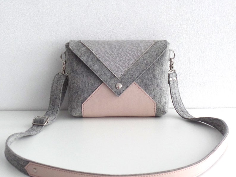 felt and leather bag