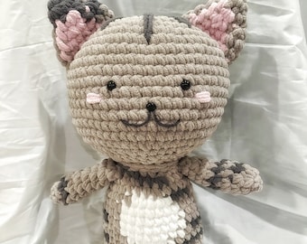 Large Crocheted Plush Cat Doll | Big Plush Stuffed Kitty Cat Amigurumi | Oversized fun! | Plush Kitten