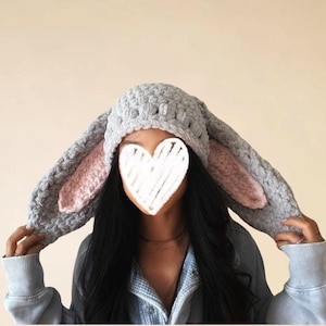 Handmade Crochet Bunny Hat with Floppy Ears!