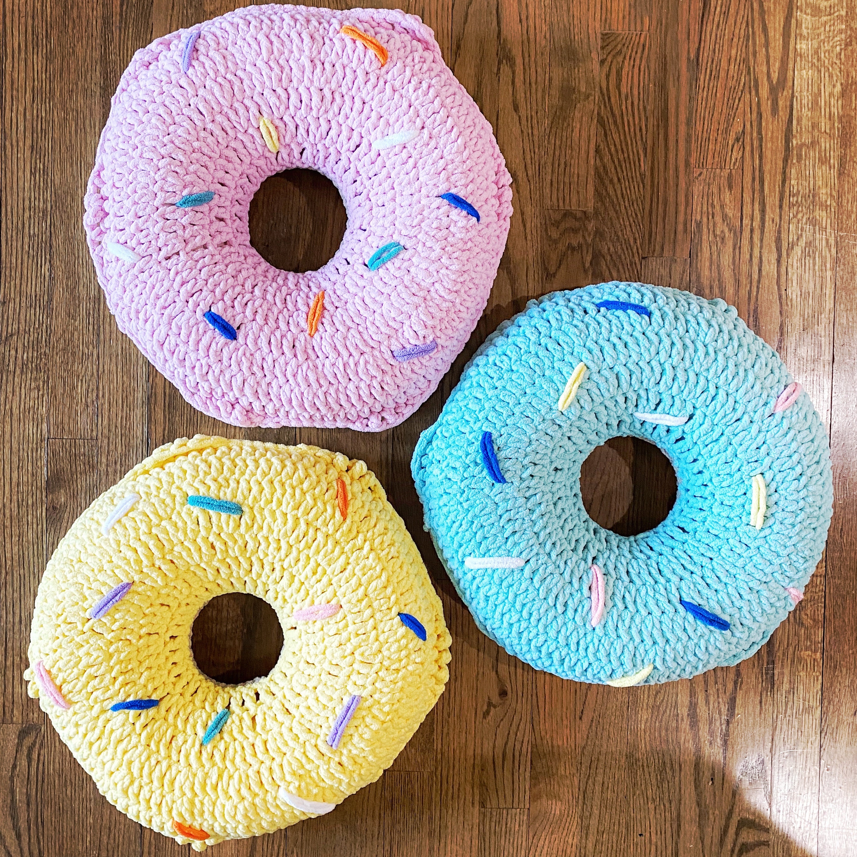 Donut Pillow / small donut mint / Doughnut Cushion / Donut gift