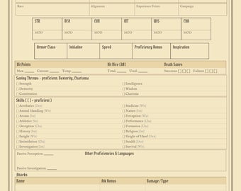 Scheda personaggio bardo PDF 5e Class Folio Ispirazione bardica medievale e registro delle avventure