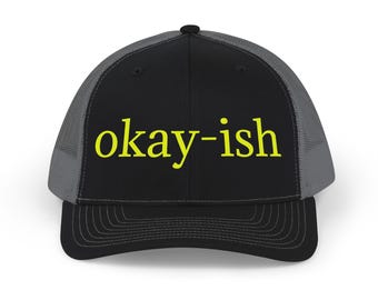 Cappellino da camionista/Snapback con rete, casual, per tutti i giorni, con testo ricamato