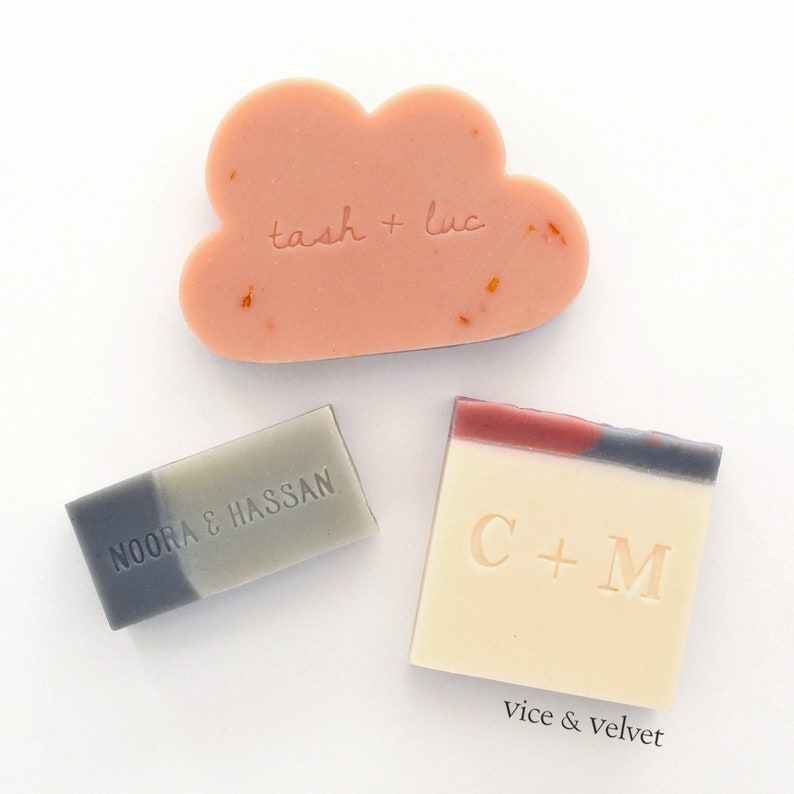 Custom Stamped Soap Favours Personalised for your Wedding, Bridal Shower, Baby Shower, Birthday, Anniversary image 7