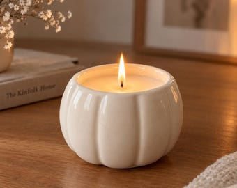 Pumpkin Pie Soy Candle, Hand Poured Fall Candle, Pumpkin Spice Scented Candle, Thanksgiving Hostess Gift, Fall Decor, Halloween Candle.