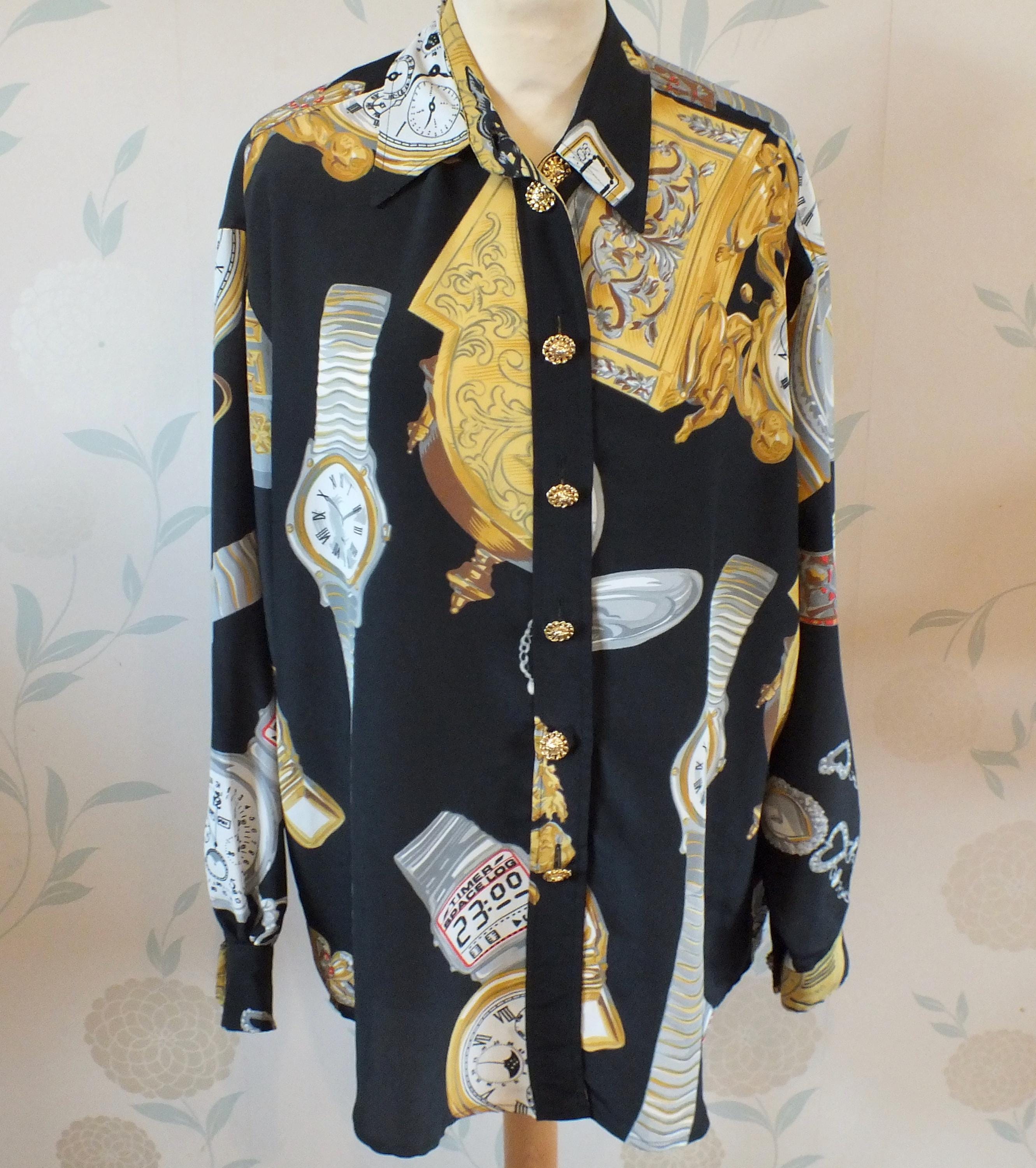 美品　80年代　MOSCHINO ヴィンテージ　ブラウス　長袖 モスキーノ ブラウス - Etsy 日本