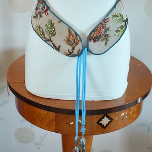 VINTAGE Beaded and embroidered Handmade wide SASH BELT.