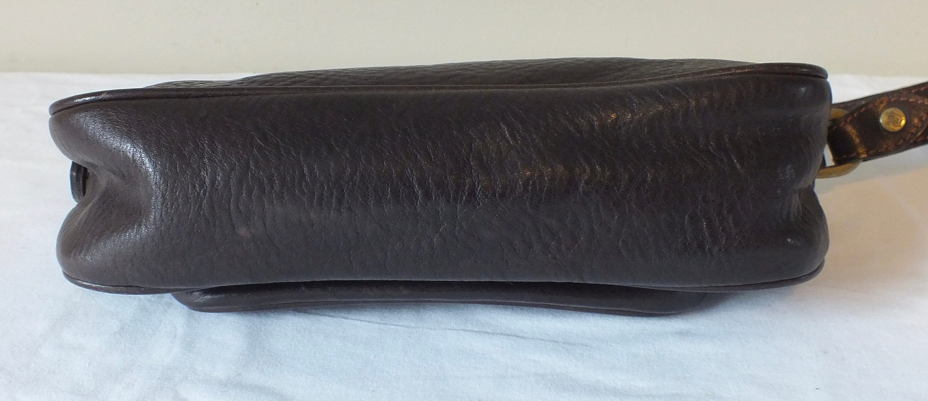 Vintage MULBERRY Small Shoulder underarm Bag in Brown Leather