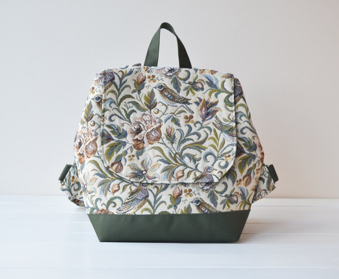 Sac à dos avec rembourrage floral en toile Sac à dos de voyage