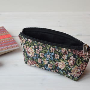 Make up bag, Toiletry bag, Cosmetic bag, Travel bag, Cosmetic case, Travel makeup bag, Zipper bag, Storage bag, Pencil case, Floral bags 画像 5