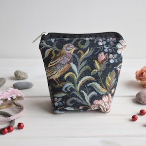 bird purse, pouch, Toiletery bag, Make Up Pouch, Makeup storage, Makeup organize, Project bag, lipstick organize, Bridal purse, Charger bag