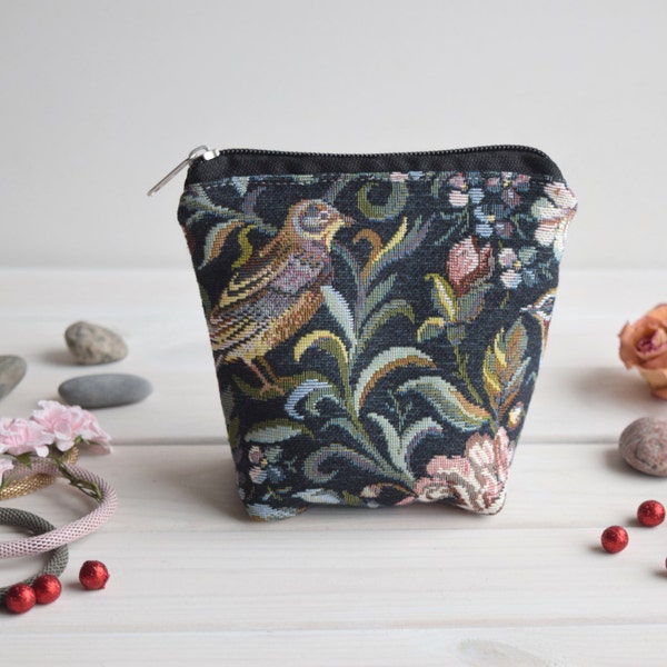 Bird & Roses Cosmetic Pouch: Upholstery Toiletry Bag
