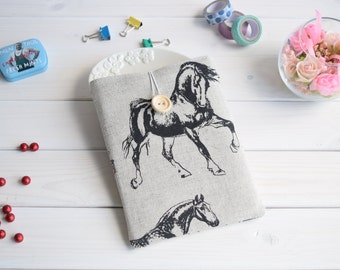 Linen horses Kindle sleeve, iPad mini sleeve, Kindle Paperwhite sleeve, Kindle Fire case, Kobo case, Nexus 9 sleeve, ipad sleeve, Nook case