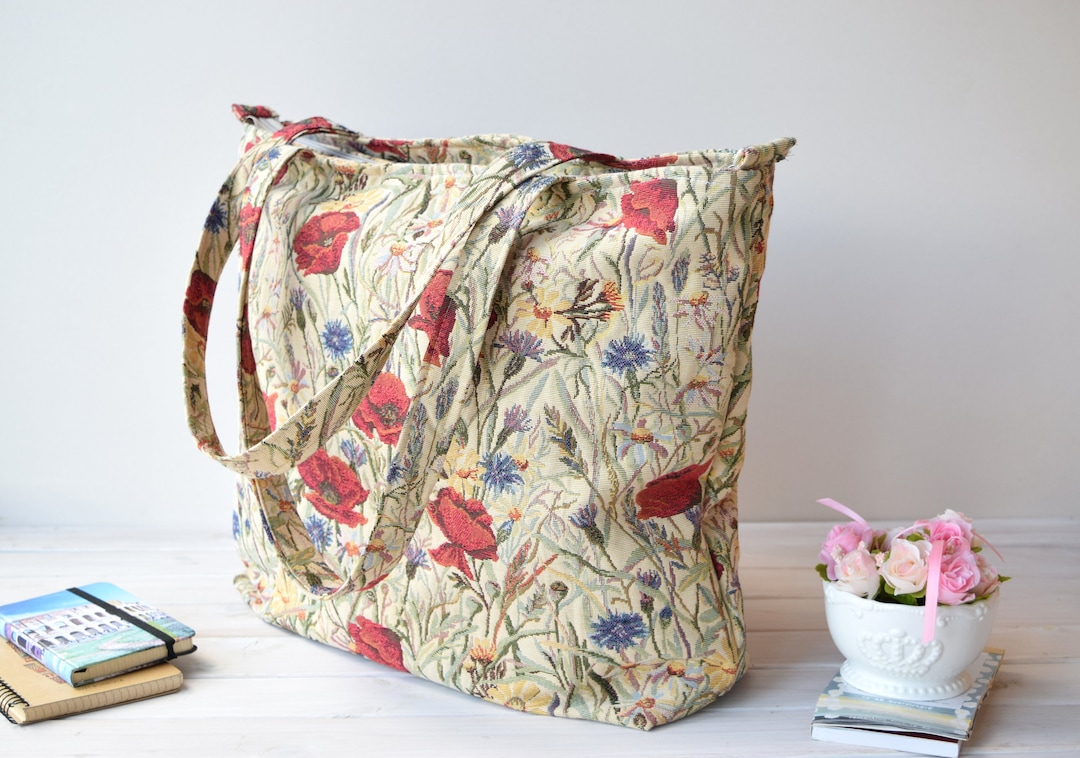 Artexia Borsa Tela Van Gogh Tote Bag 38x42cm Borsa Shopper Cotone Con Manici Lunghi 70cm Borsa Di Stoffa Shopper Cotone Arte Borsa Di Tela Idea Regalo (Ermellino - Foto 2