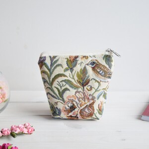 Sacchetto di trucco, uccelli caricatore sacchetto, sacchetto cosmetico, borsa da toilette, piccola borsa, borsa da viaggio, regalo da damigella d&#39;onore, borsa da sposa, borsa di accessori, cosmetici