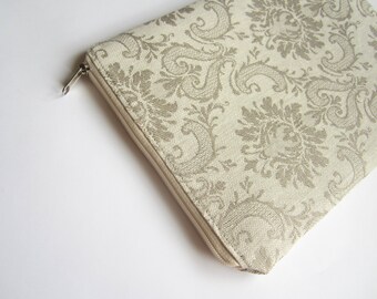 MacBook Air 11 Sleeve, Leinen Damast Tasche mit Reißverschluss