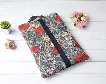 Poppies MacBook Sleeve: Floral Upholstery Laptop Case, MacBook taschen