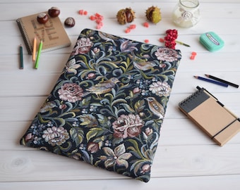 Birds & Roses MacBook Sleeve: Padded Laptop Case with Zipper