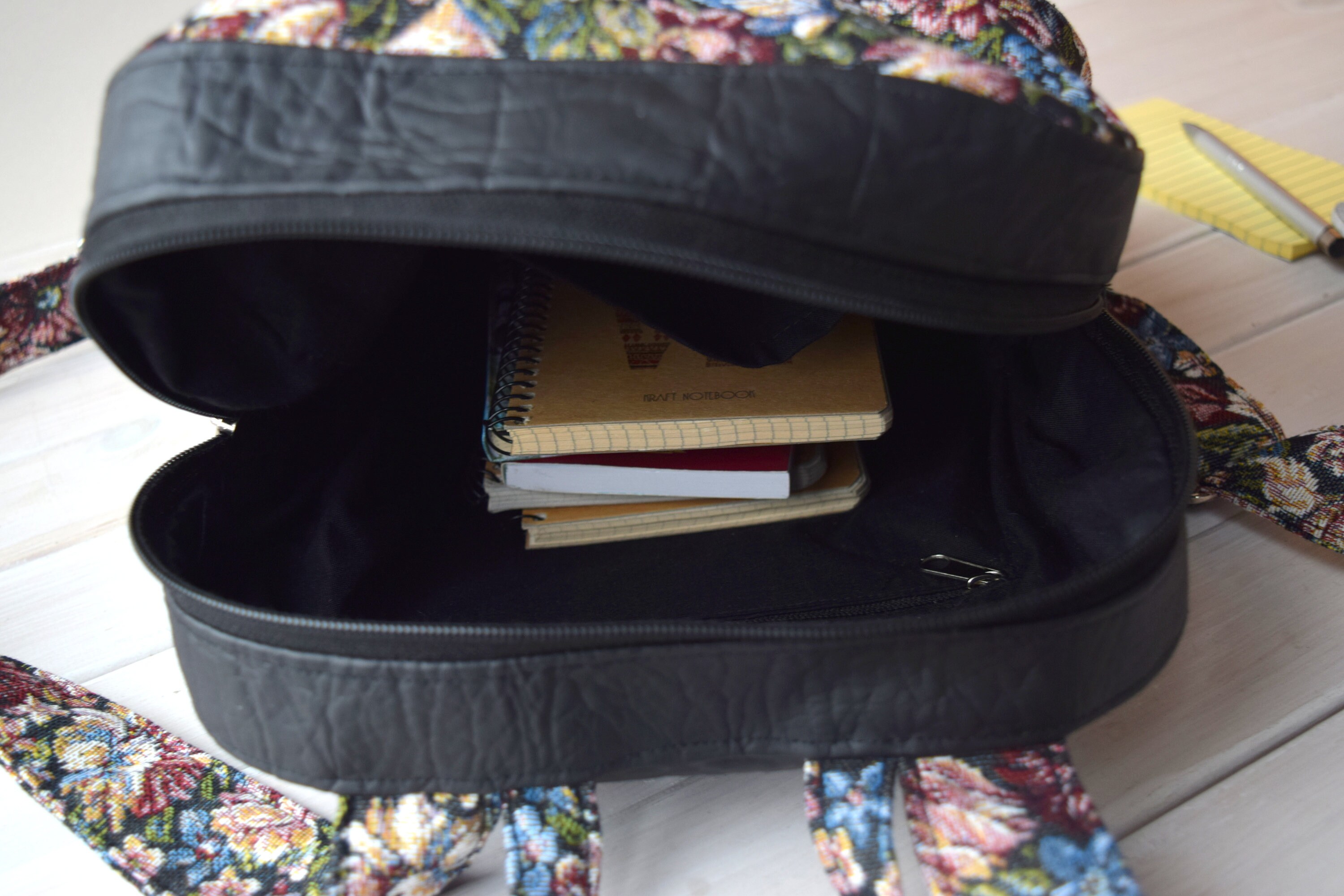 Floral Mini Backpack: Faux Leather Rucksack Bag - Etsy