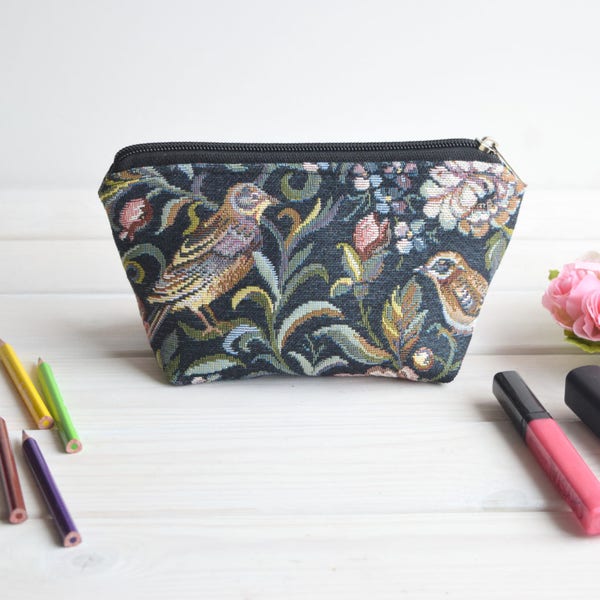 Purse Organizer, Cosmetic bag, Lipstick organize, bag, cool pouch, Toilet Make Up bag, bird purse, case with zipper, trousse de toilette,