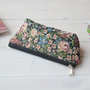 Make up bag, Toiletry bag, Cosmetic bag, Travel bag, Cosmetic case, Travel makeup bag, Zipper bag, Storage bag, Pencil case, Floral bags 画像 4