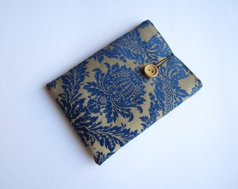 Damask blue Kindle sleeve, Kindle Paperwhite sleeve, Kindle Fire HD 8.9" sleeve, Nexus 7 sleeve, Nook HD+ 9", ipad mini sleeve, ipad sleeve