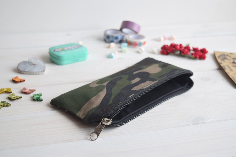 Camouflage Pencil Case Pencil Pouch Cosmetic Small Pouch Etsy