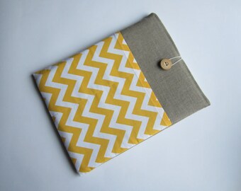 Chevron iPad Ärmel, Leinen iPad Hülle, iPad Fall, iPad Abdeckung, handgemachte iPad Hülle, iPad smart Abdeckung