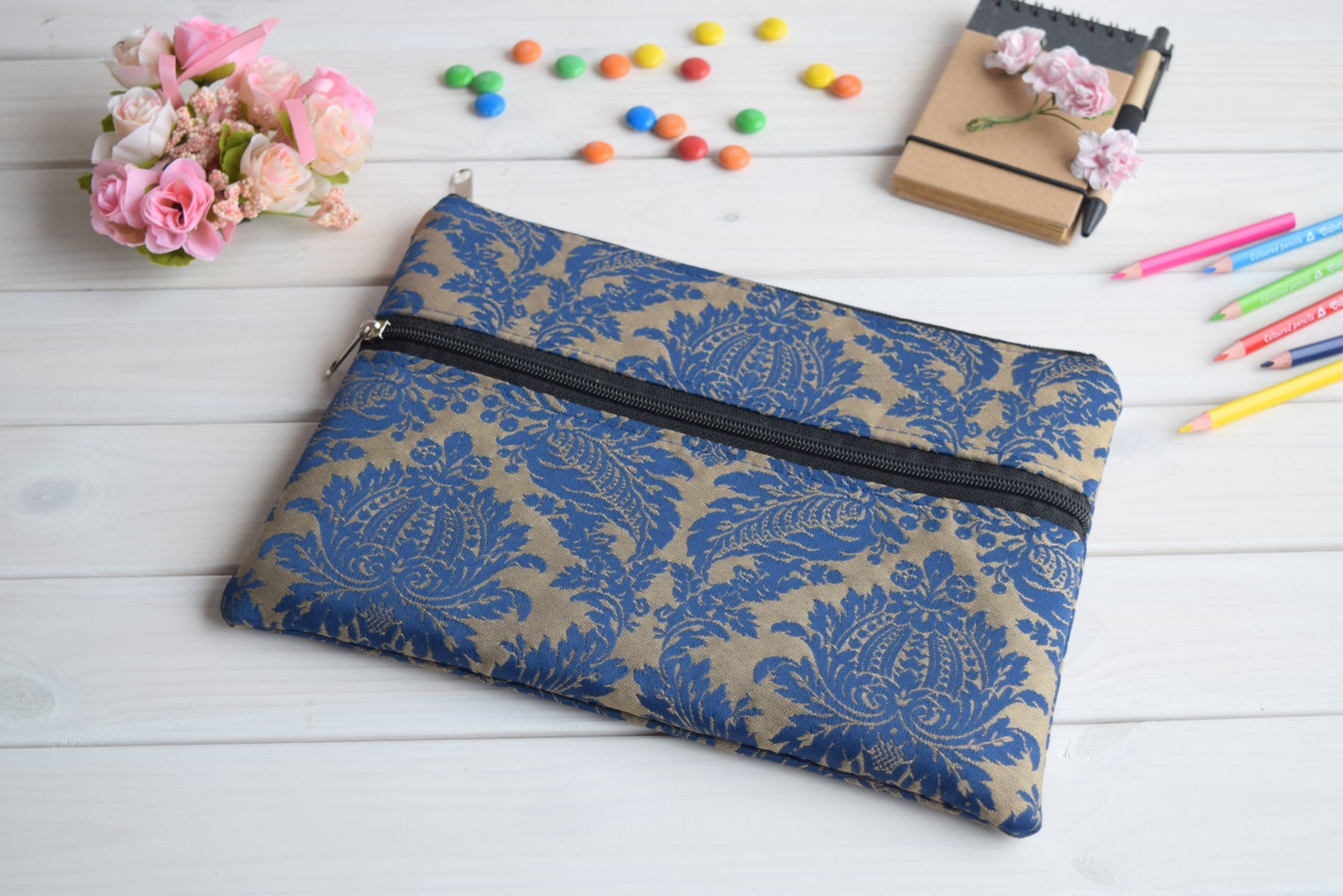 Blue Ipad Sleeve Zipped Ipad Air Sleeve Ipad Air Case Ipad Etsy