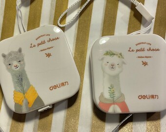 TAPE MEASURE, cute Alpaca, Retractable tape measure, with hanging loop, with 60” and 150 centimetres