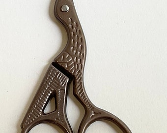 BROWN Crain SCISSORS, needlework scissors, Stork scissors, craft accessories, craft tools,