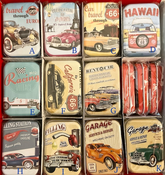 CLEARANCE Small TINS Retro Cars Vintage Style Tins Storage Tins Gift Idea Button Tin Sewing Box Accessory Etsy UK