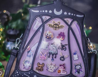 Black Lantern Itabag: Vegan Leather Pin Display Bag