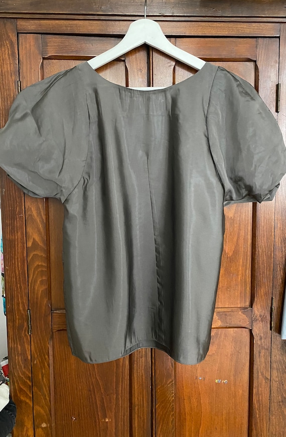 M/ Marni vintage grey metallic viscose T shirt bl… - image 3