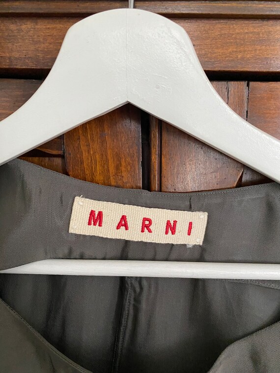 M/ Marni vintage grey metallic viscose T shirt bl… - image 6