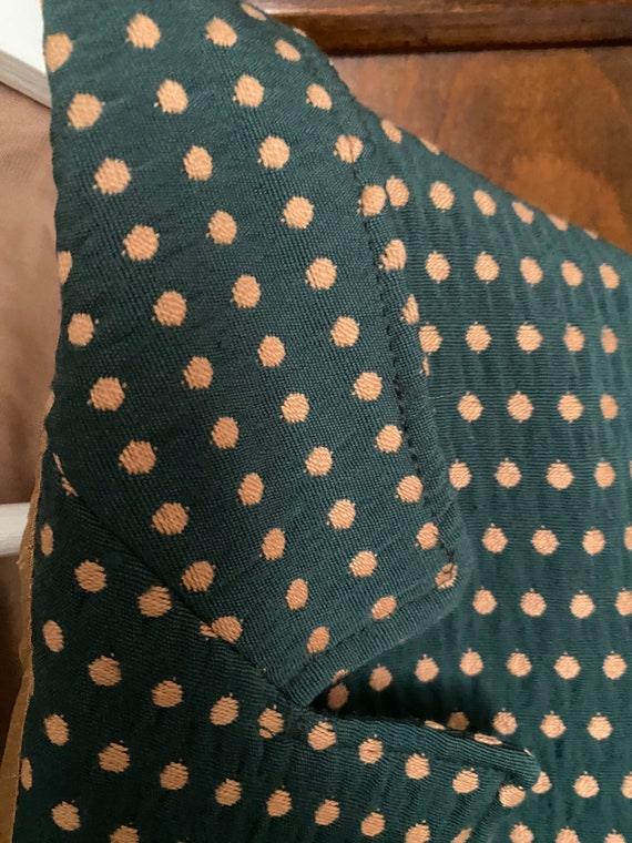 Dries van noten 38/ Green polka dots wrap kimono … - image 6