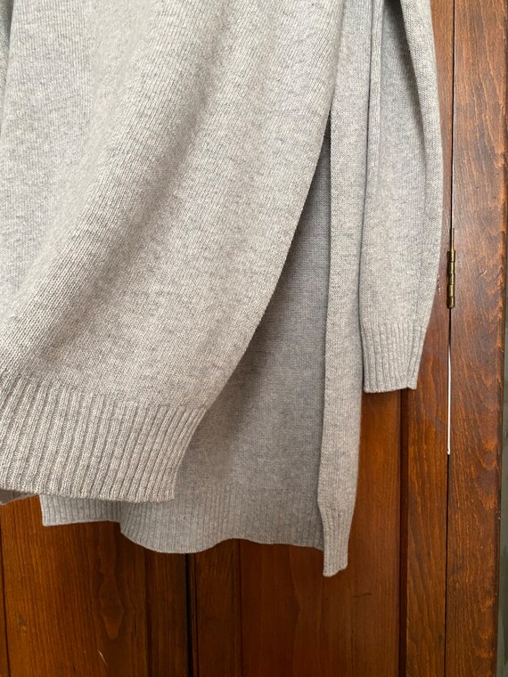 S/ Long grey Max Mara cashmere wool sweater side … - image 8