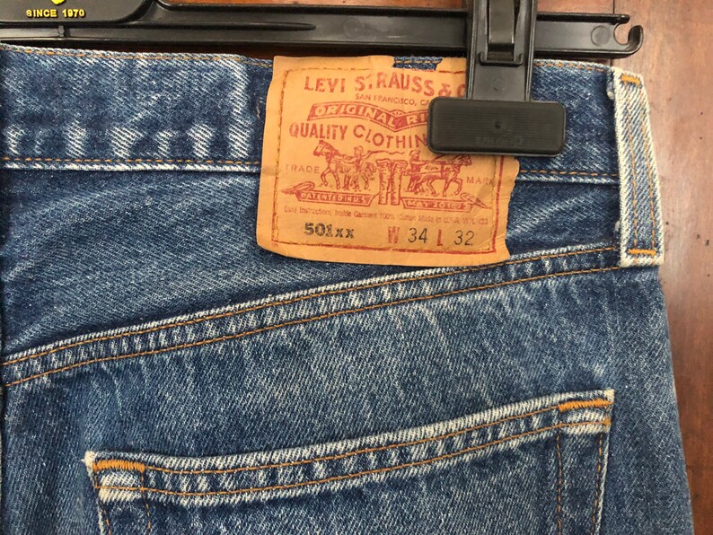 W 34 X 29 Levis 501 Xx Blue Indigo Washed Out Jeans / Made in | Etsy
