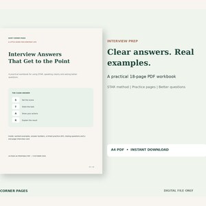 Interview Prep Workbook | STAR Method Answers, Practice Pages & Questions to Ask | Printable PDF