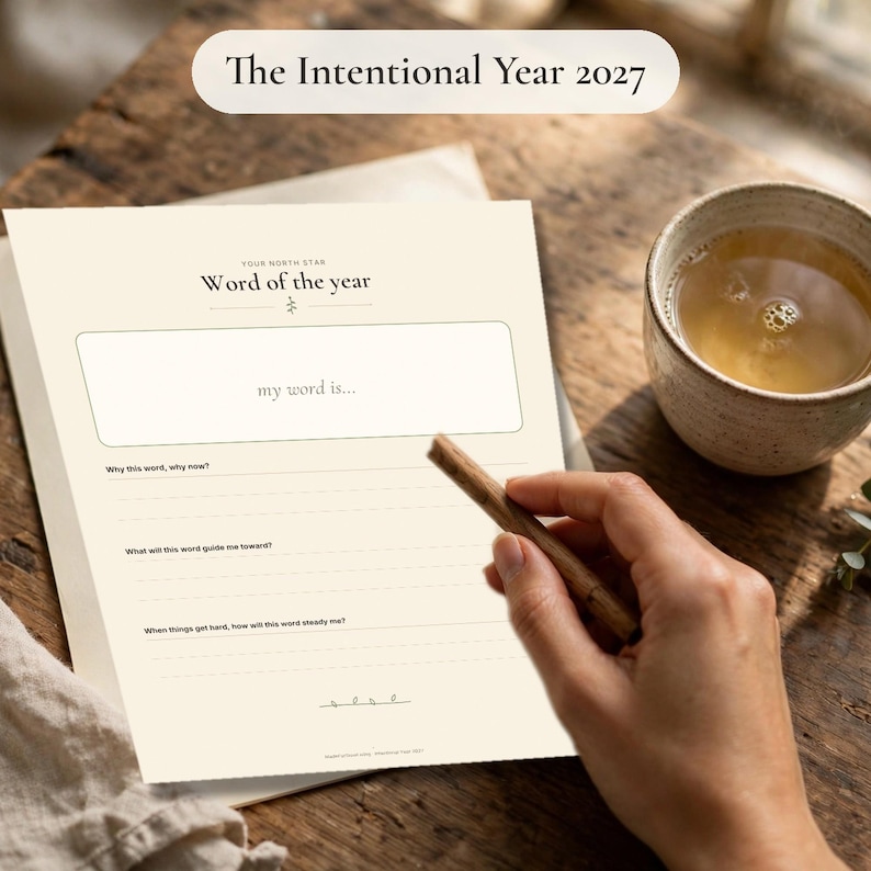2027 Goal Planner Workbook Printable, New Year Intentions Journal, Word ...