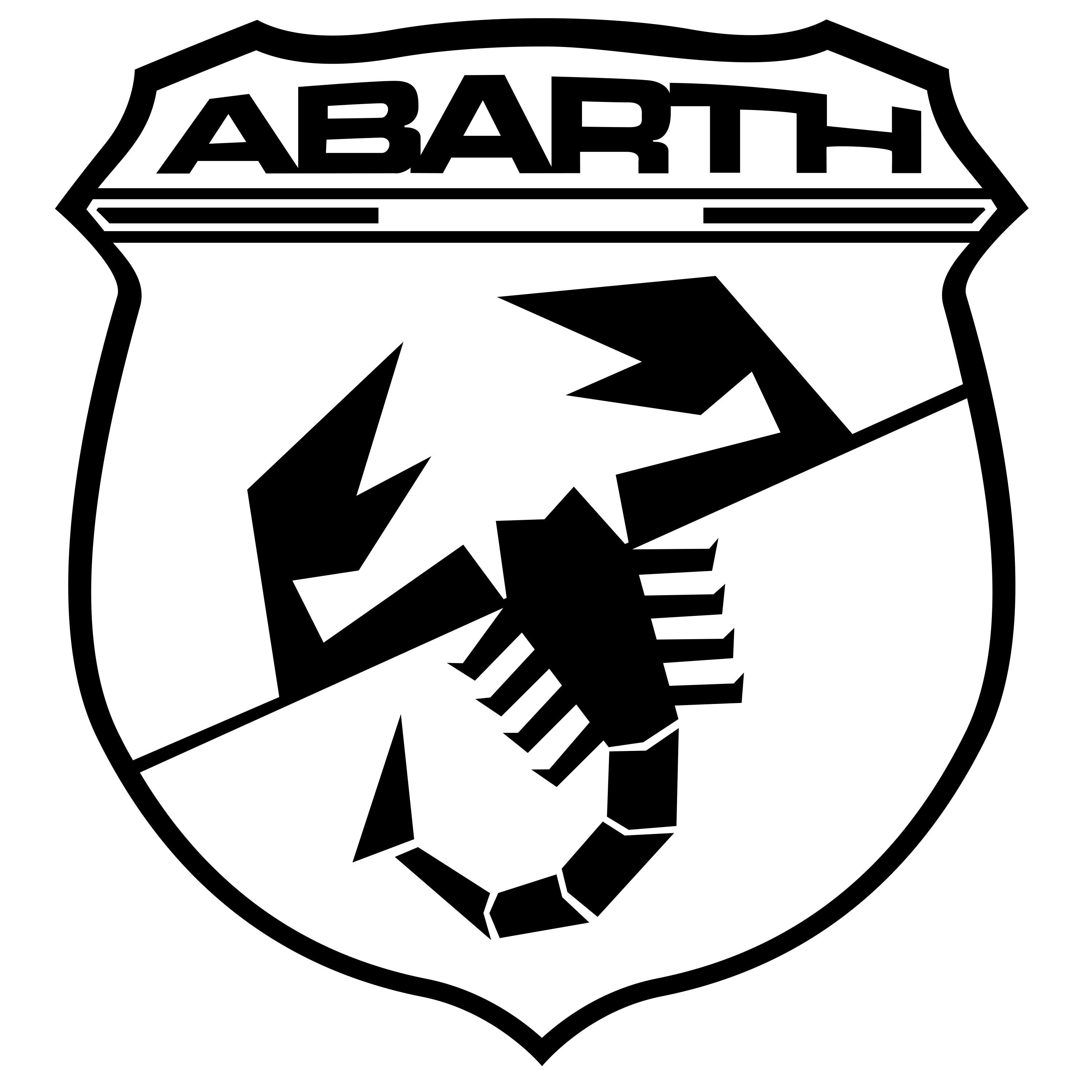 Fiat 500 Abarth Scorpion Emblem Car Bonnet Side Stripes Stickers