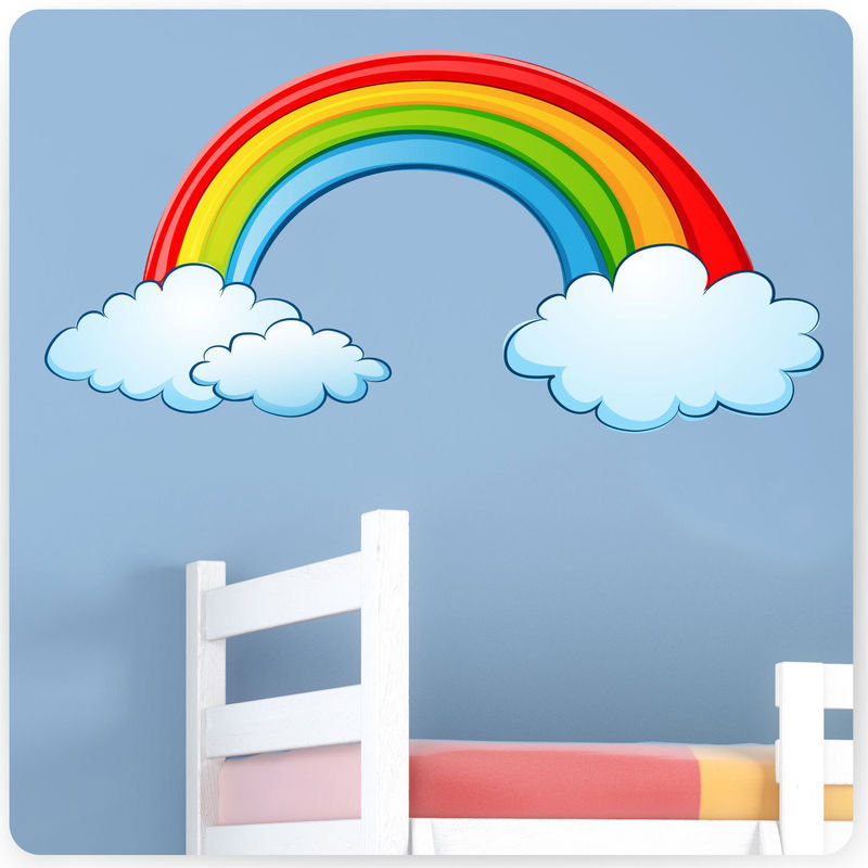 Childrens Nursery Rainbow Bedroom Wall Sticker Etsy
