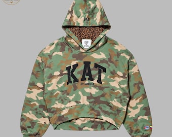 Sweat à capuche oversize camouflage inspiré de Daniela, pull streetwear Y2K, sweat-shirt graphique à coupe décontractée