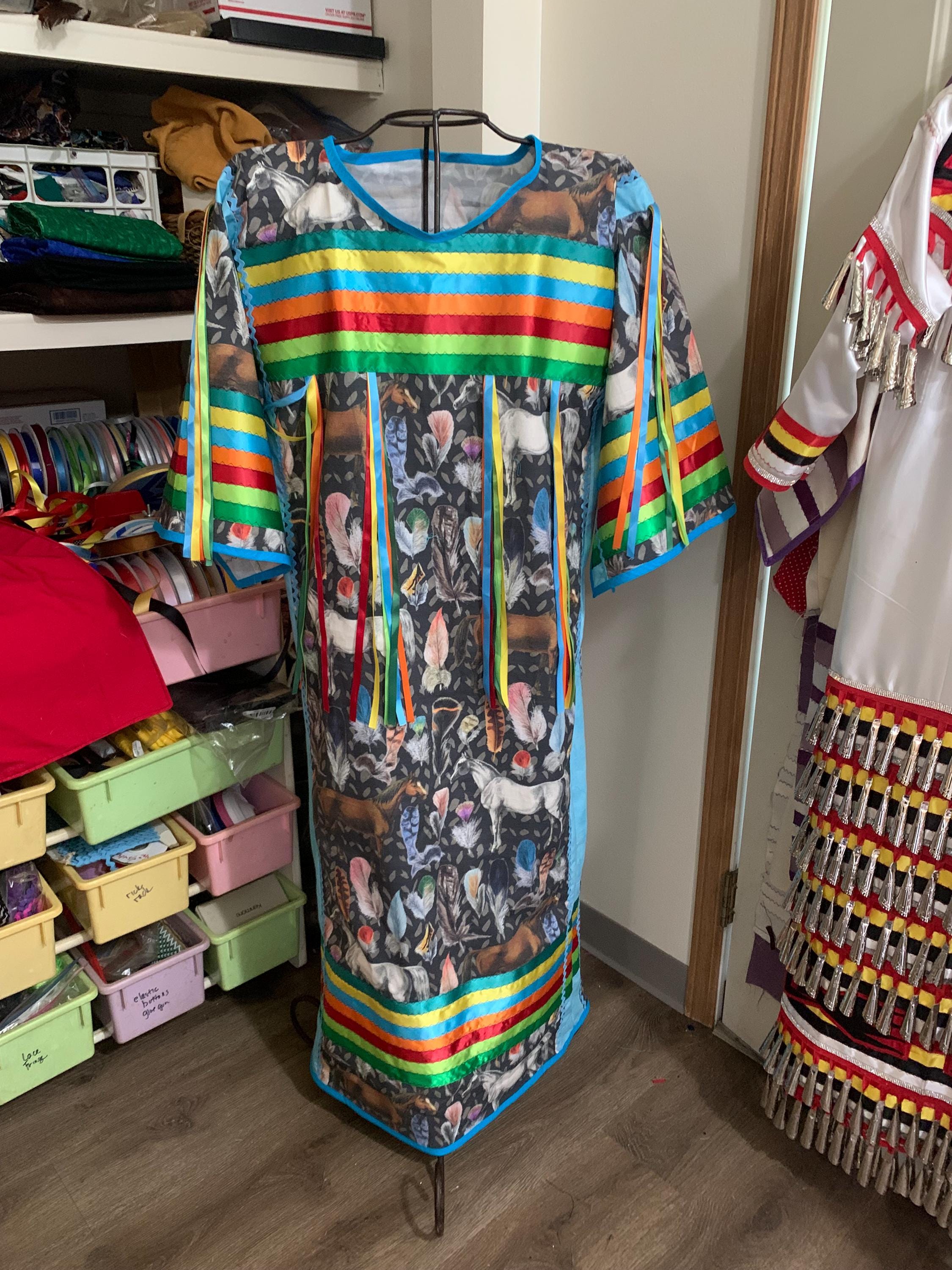 Custom Ribbon Dress: Ceremonial Pow Wow Regalia - Etsy