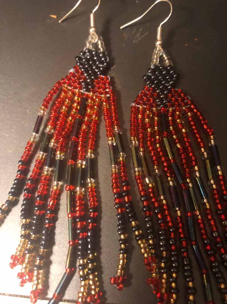 Seed Bead Earrings MMIW Beaded Earrings Etsy